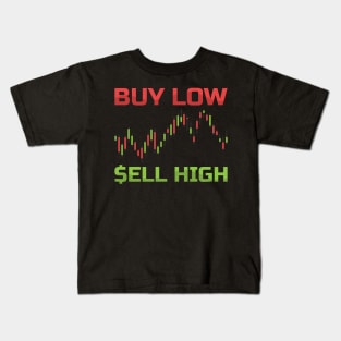 Buy Sell - Gift for Traders Stock Market Trading Buy Sell Kids T-Shirt